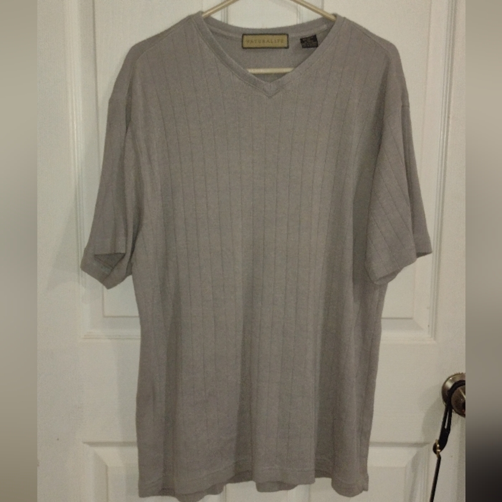Gray V-Neck Sweater
